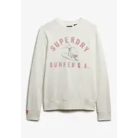 Superdry für Herren. M2014018A Lo-Fi Outdoors Sweatshirt off-white (L), Weiß, Lässig, Baumwolle