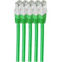 Shiverpeaks BS75711-H0.5G-SET5, 0,5 m, Cat6, S/FTP (S-STP), RJ-45, RJ-45, Grün
