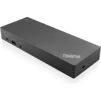Lenovo 40AF0135IT, Kabelgebunden, USB 3.2 Gen 2 (3.1 Gen 2) Type-C, 3,5 mm, 10,100,1000 Mbit/s, Schwarz,
