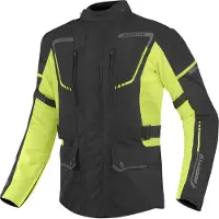 Bogotto Azury 2in1 Wasserdichte Schwarz Neon Gelb Motorrad Textiljacke Größe M