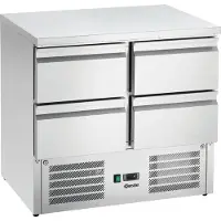 Bartscher Mini-Kühltisch 900S4, Mini-Kühltisch mit 4 gekühlten Schubladen, 1 Stück