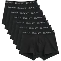 Gant Trunk "TRUNK 7-PACK", Herren, Gr. M, Jersey, schwarz, Jersey, Obermaterial: 95% Baumwolle, 5% Elasthan, unifarben, figurbetont, Unterhosen Trunk, Mit elastischem Bund