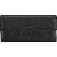 Esquire Leder Geldbörse Primavera Ladies Purse L Black schwarz