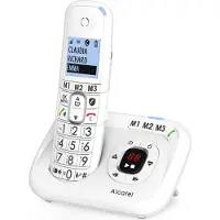 Alcatel XL785 Voice, Analoges/DECT-Telefon, Kabelloses Mobilteil, Freisprecheinrichtung, 100 Eintragungen, Anrufer-Identifikation, Weiß