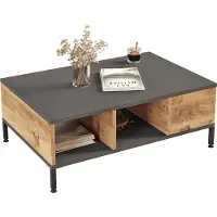 Skye Decor , Rl2-Aa, Couchtisch, 100 % MELAMINBESCHICHTETE SPANPLATTEN, Atlantische Kiefer, 90 x 60 x 33,1 cm