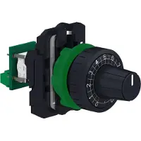 Schneider Electric Electric XB5AD912R10K Potentiometer, Komplettgerät, Harmony XB5, Kunststoff, schwarz, 22mm, Widerstand 10K Ohm