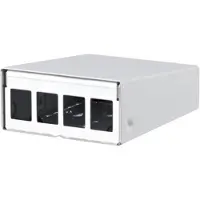 Metz Connect GmbH BTR 130861-0402KE Keystone AP-Gehäuse 4 Port reinweiss RAL9010 1308610402KE