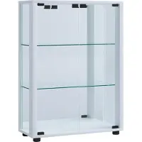 VCM Standvitrine "Glas Stand Vitrine Sammelvitrine Sintalo Spiegel", weiß, B:60cm T:25cm, Obermaterial: 100% Holz Wood., Schränke, Standvitrine