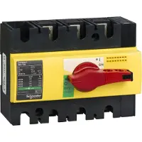 Schneider Electric 28926 Lasttrennsch. INS125,3P, 125A/690V AC/250V DC,Drehantrieb rot/Grund gelb