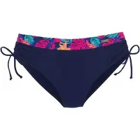 LASCANA Bikini-Hose , Damen, Gr. 38, N-Gr, bunt (navy, pink bedruckt), Recycling-Polyamid, bedruckt, Badehosen Bikini-Hose, mit seitlich regulierbarem Bund