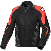 Macna NOVIC Textiljacke S in rot/schwarz/weiß