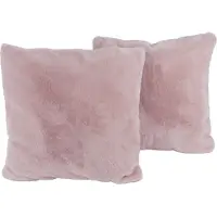 Kenda Sand Fellkissen "Dekokissen Aimee 625 2er-Set", rosa, B:45cm L:45cm, Polyester, Dekokissen_Sitzkissen_Kissenhüllen, Fellkissen, Kissen inkl. Füllung mit flauschigem Stoffbezug