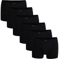 Götzburg Boxershorts GÖTZBURG "Boxershort 6er Pack", Herren, Gr. XL, schwarz, Obermaterial: 95% Baumwolle CO. 5% Elasthan EL., Unterhosen Boxershorts