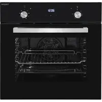 Exquisit EBE 657-2H sw Einbaubackofen | 59 L Backofenvolumen | Heißluft | Schwarz