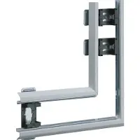 Hager BKIS121305EVERZ Flachwinkel aus Stahlblech zu BKIS 12,5x130mm Oberteil 80mm verzinkt
