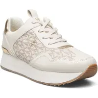 Michael Kors für Damen. 43R4RNFSAB Raina beige Pantoffel (42.5), 1 bis 3 cm, Schnürsenkel, Lässig