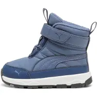 Puma Winterboots "EVOLVE BOOT AC+ INF", Mädchen, Gr. 27, blau (inky blau, persian blau, weiß), Textil, Schuhe Winterboots, knöchelhohe Form, elastische Schnürsenkel, Klettverschluss