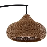 LUCANDE Außenstehleuchte Taniola, beige, Rattan, 195cm, IP44