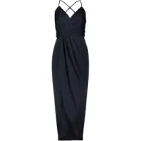 Vera Mont Abendkleid "Abendkleid mit Raffung", Damen, Gr. 38, EURO, blau (night sky), 100% Polyester PES., Kleider Abendkleid