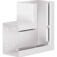 Hager BRS10013059016 Flachwinkel aus Grundprofil BRS 100x130mm Oberteil 80mm Stahlblech verkehrsweiß
