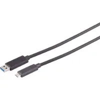 S-Conn Optisk USB-A til USB-C kabel 5 Gbps 25m
