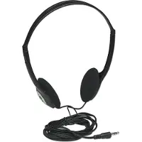 Manhattan Stereokopfhörer, Sehr leicht, verstellbarer Kopfbügel, gepolsterte Ohrmuscheln, Kabelgebunden, 20 - 20000 Hz, Musik, 57 g, Kopfhörer, Schwarz