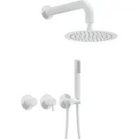 Deante Concealed shower set with overhead shower - with horizontal mixer