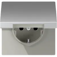 JUNG AL 1520 KL, CEE 7/3, Aluminium, Aluminium, IP44, 250 V, 16 A