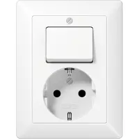 JUNG SCHUKO-Steckdose aws 16A 250V m.Schalter AS 5576 U WW