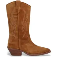 Alpe für Damen. 525511 Holly braune Lederstiefel (38), 3 bis 5 cm, Reißverschluss, Lässig