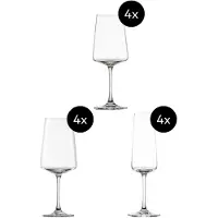 Schott zwiesel Gläser-Set SCHOTT-ZWIESEL "Wein- & Sektgläser MioVino 12er Set transparent", bunt (transparent), B:2cm H:2cm, Glas, Trinkgefäße, Gläser-Set, Spülmaschinengeeignet