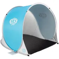 NILS Nc3173 Blau-Graues Pop-Up-Strandzelt Camp