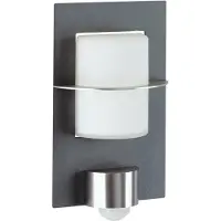 Albert 626140 Wandleuchte Typ Nr. 6140 - Edelstahl/anthrazit, mit BWM für 1 x Lampe, E27