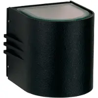Albert 662308 Wandstrahler Typ Nr. 2308 - 2-seitig - Farbe: schwarz, breit/breit, mit 2 x LED 3 W
