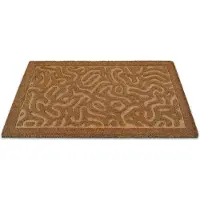 Wecon Home Fußmatte "Desert Doodle", beige (natur), B:45cm H:14mm L:75cm, Kokos, Teppiche, Fußmatte, Kokos, pflegeleicht, rutschfest, abstraktes Design, Schmutzfangmatte