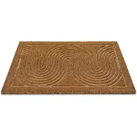 Wecon Home Fußmatte "Retro Flow", beige (natur), B:40cm H:14mm L:60cm, Kokos, Teppiche, Fußmatte, Kokos, pflegeleicht, rutschfest, Retro Design, Schmutzfangmatte