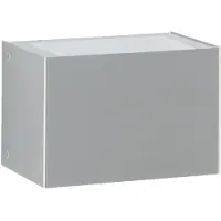 Albert Wandleuchte A-142753, Fassung, 105 x 150x 105 mm, Edelstahl , Opalglas, rechteckig, IP44