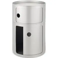 Kartell Container Componibili silber, Designer Anna Castelli Ferrieri, 61.5 cm