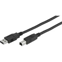 Vivanco ViVancoCC U4 18, 1,8 m, USB A, USB B, USB 2.0, 0,48 Gbit/s, Schwarz