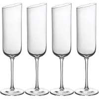 Villeroy & Boch Sektglas "Sektgläser NewMoon 170 ml 4er Set transparent", bunt (transparent), 4 tlg., Glas, Trinkgefäße, Sektglas
