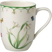 Villeroy & Boch Becher "Becher mit Henkel Colourful Spring 340 ml bunt", bunt, Porzellan, Trinkgefäße, Becher