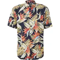 Superdry für Herren. M4010947A Marineblaues Hemd mit Hawaii-Print (S), Lässig, Modal, Kurzarm