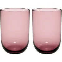 Villeroy & boch Longdrinkglas "Longdrinkbecher Like Glass 385 ml 2er Set", pink (grape), 2 tlg., Glas, LIKE. BY , Trinkgefäße, Longdrinkglas