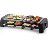 Domo DO9190G, 8 Person(en), Stein, Schwarz, Grau, Rechteckig, Stein, Drehregler