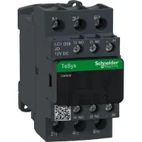Schneider Electric LC1D38JD Leistungsschütz LC1D 3p, +1S+1Ö, 18.5 kW, 38 A, 400 V AC3, Spule 12 V DC