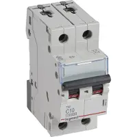 Legrand 404203 TX3 Leitungsschutzschalter C-Charakteristik, 10A, 2-polig, 10kA, 400VAC, 2TE