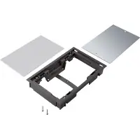 Hager BDE04059005 Blinddeckel ultra-flach E04 147x247mm für 5mm Bodenbelag Polyamid tiefschwarz