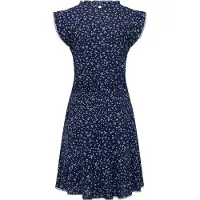 Ragwear Volantkleid "Sommerkleid Chantalia Print", Damen, Gr. L, N-Gr, blau (midnight), Obermaterial: 100% Viskose CV., Kleider Volantkleid