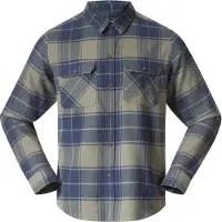 Bergans Nordmarka Flannel Shirt Men green mud/navy blue check (25691) M