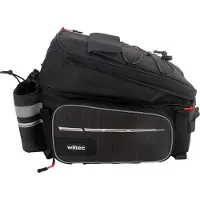 Wiltec Gepäckträgertasche schwarz, Fahrradtasche Gepäckträger bis 20 l Stauraum, wasserresistente Fahrrad Tasche, Gepäcktasche leichte Handhabung